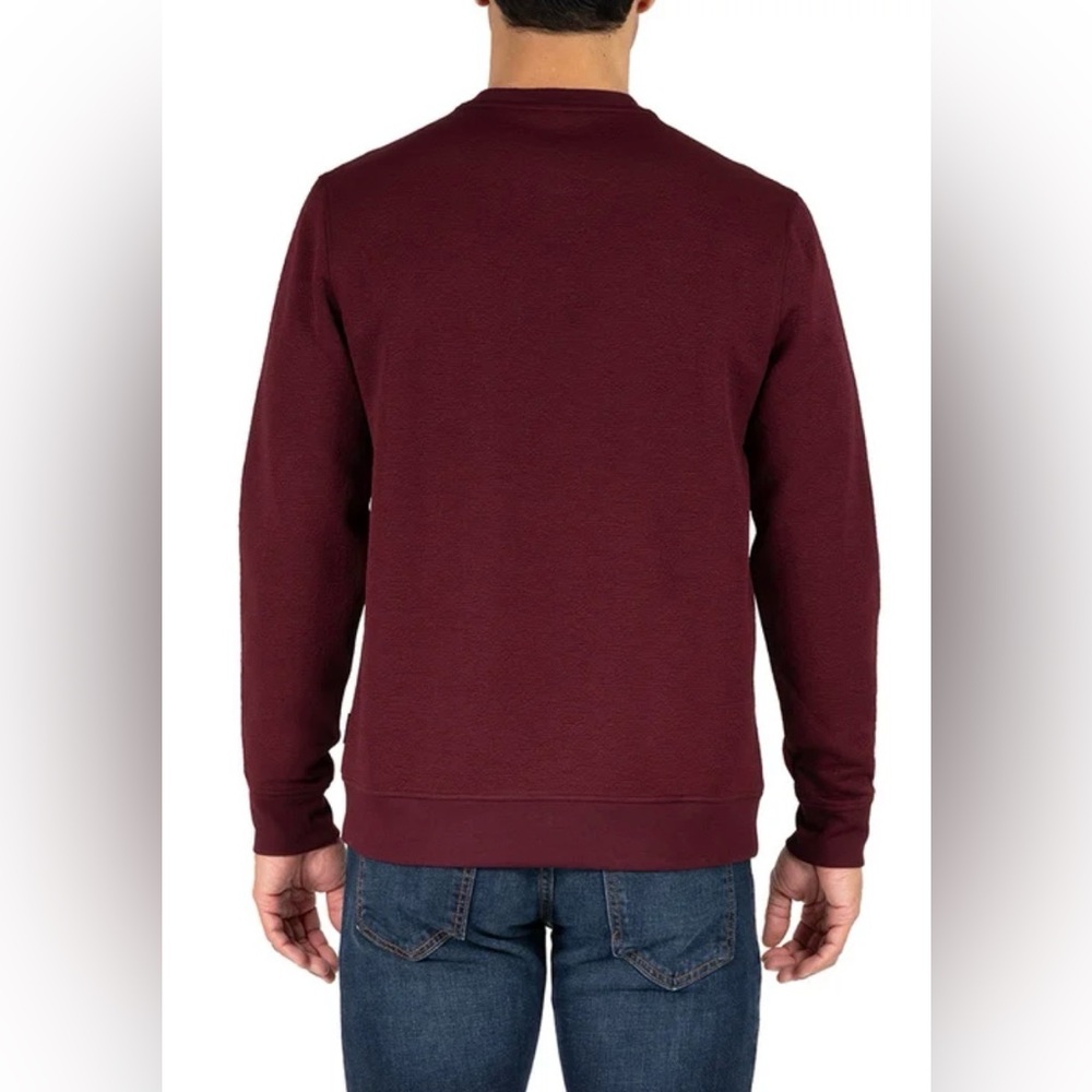 NWT Gerry Weber Men's Dark Red Textured Crewneck Sweater L - Picture 4 of 7